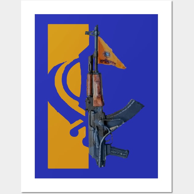 Khalistan AK47 Wall Art by inkstyl